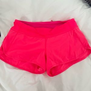 Lululemon Speed Up Shorts 2.5” Neon Pink